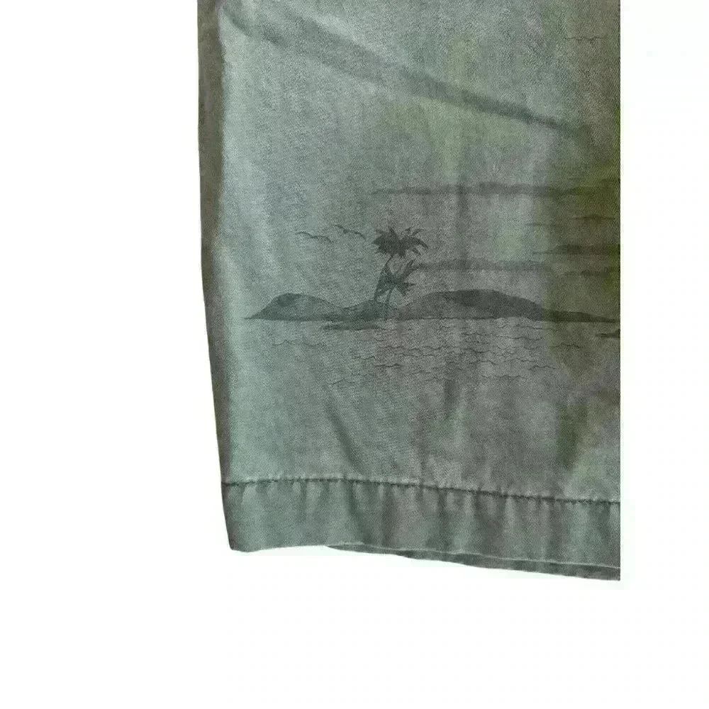 Retro Boys Gap Shorts Size 20 Waist 100% Cotton Green Beach Seen Soft Belt Loops